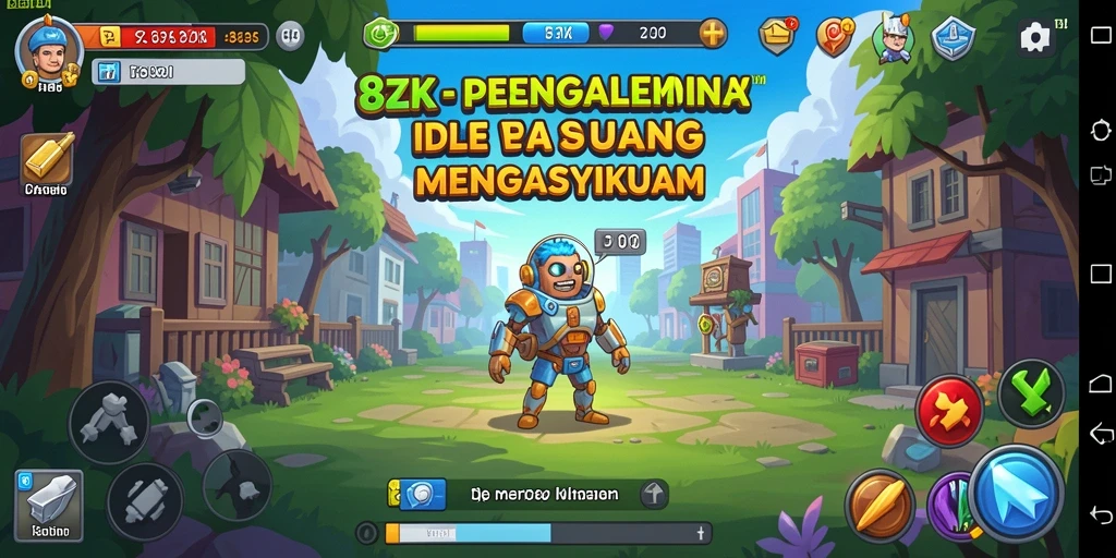 Tampilan gameplay 8ZK yang santai dan menyenangkan.
