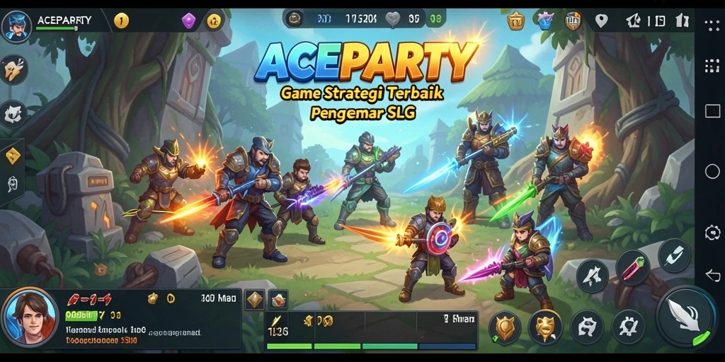 Tampilan gameplay seru dari ACEPARTY dengan strategi mendalam.