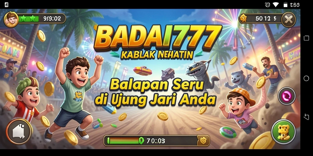Tampilan gameplay seru dalam balapan yang menegangkan.