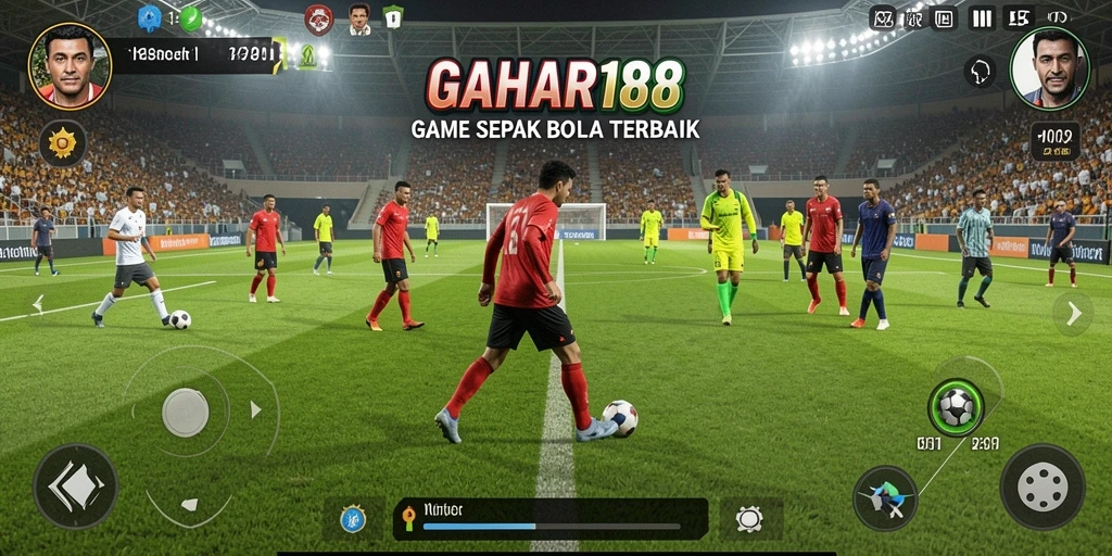 Tampilan gameplay GAHAR188 yang seru dan mendebarkan dalam pertandingan sepak bola.