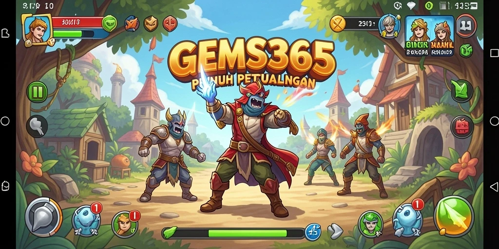 Tampilan gameplay seru di GEMS365 untuk penggemar arcade.