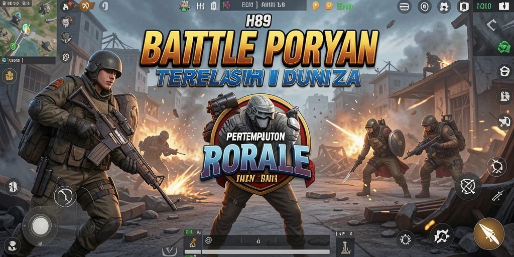 Tampilan gameplay H89 yang mendebarkan dalam pertempuran Battle Royale.