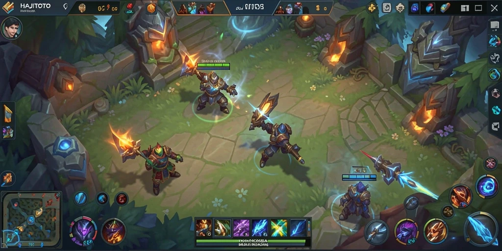Tampilan gameplay seru di HAJITOTO dengan strategi tim yang menarik.