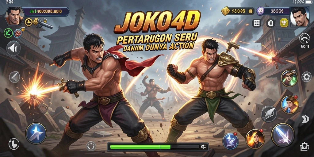 Tampilan gameplay seru JOKO4D dengan aksi pertarungan yang mendebarkan.