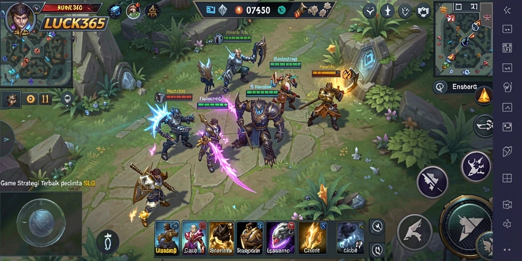 Tampilan gameplay yang menarik dan strategis dalam LUCK365.