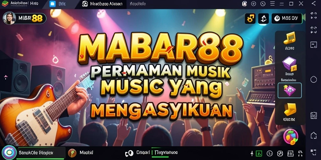 Screenshot MABAR88 menampilkan gameplay seru saat mengikuti irama musik.
