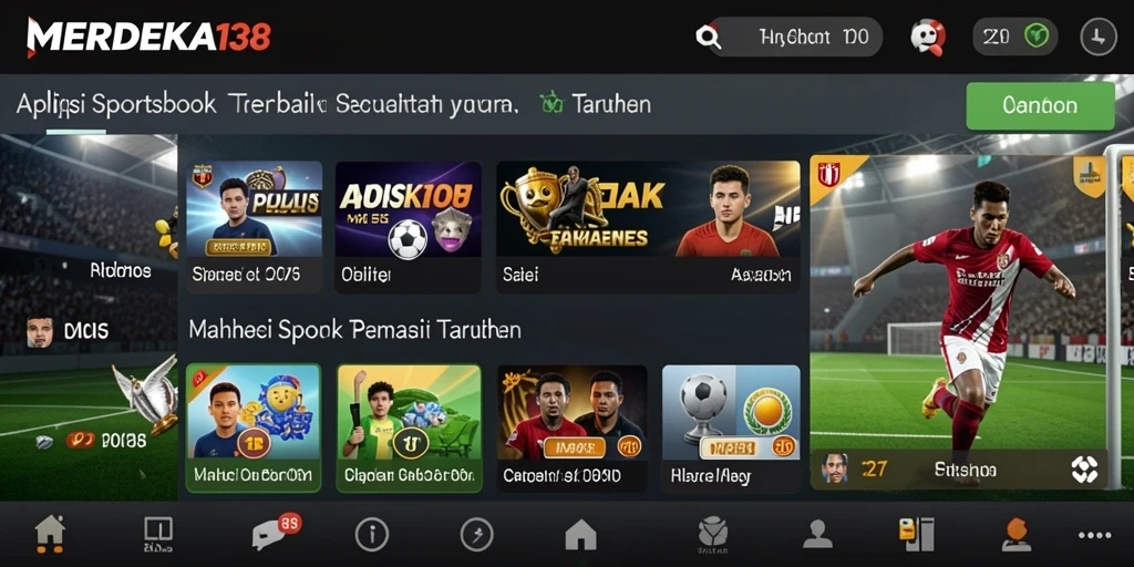 Tampilan gameplay seru di aplikasi Sportsbook MERDEKA138.