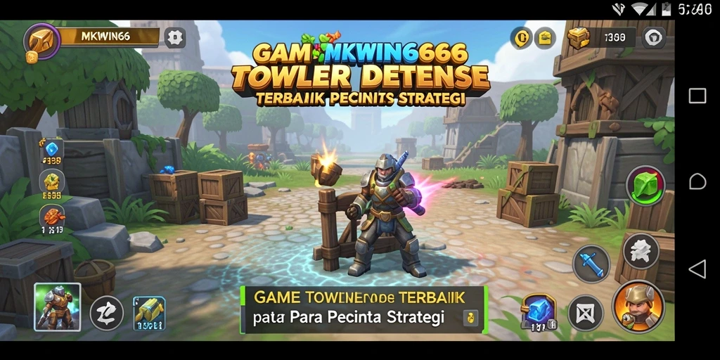 Gameplay menyenangkan dan menegangkan di MKWIN666 Tower Defense.