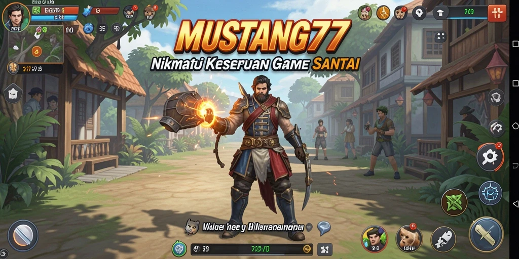 Tangkapan layar utama MUSTANG77 menampilkan gameplay yang menarik.