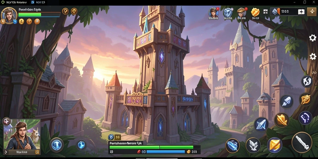 Tampilan menarik dari gameplay menara pertahanan NOX123.