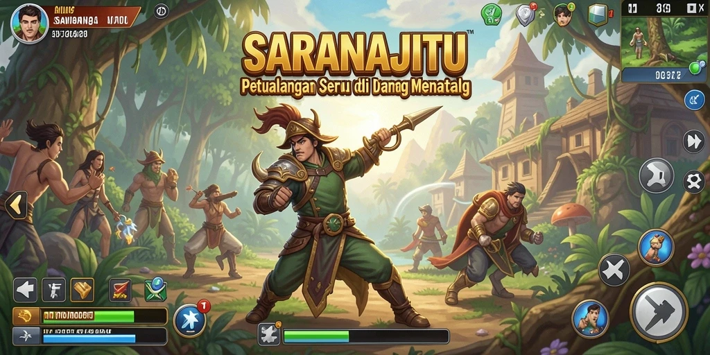 Screenshot gameplay SARANAJITU menampilkan petualangan seru dan tantangan mendebarkan.