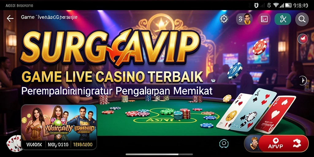 Gameplay Live Casino SURGAVIP yang memikat dan menarik.