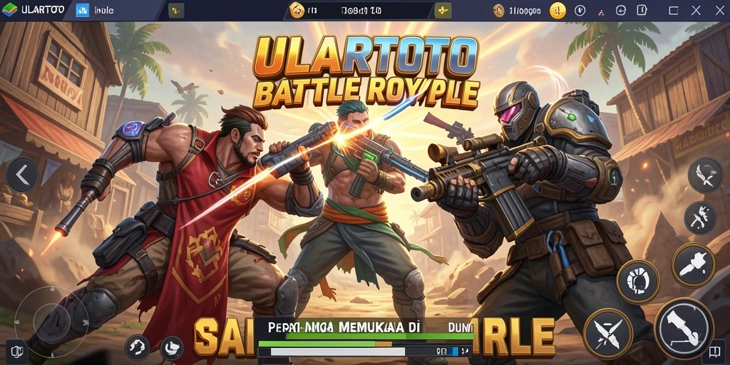 Gameplay seru dalam ULARTOTO dengan pertempuran intens.