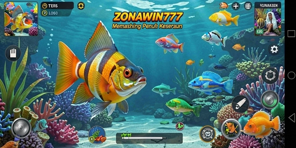 Gameplay seru ZONAWIN777 dengan aksi memancing yang menantang.